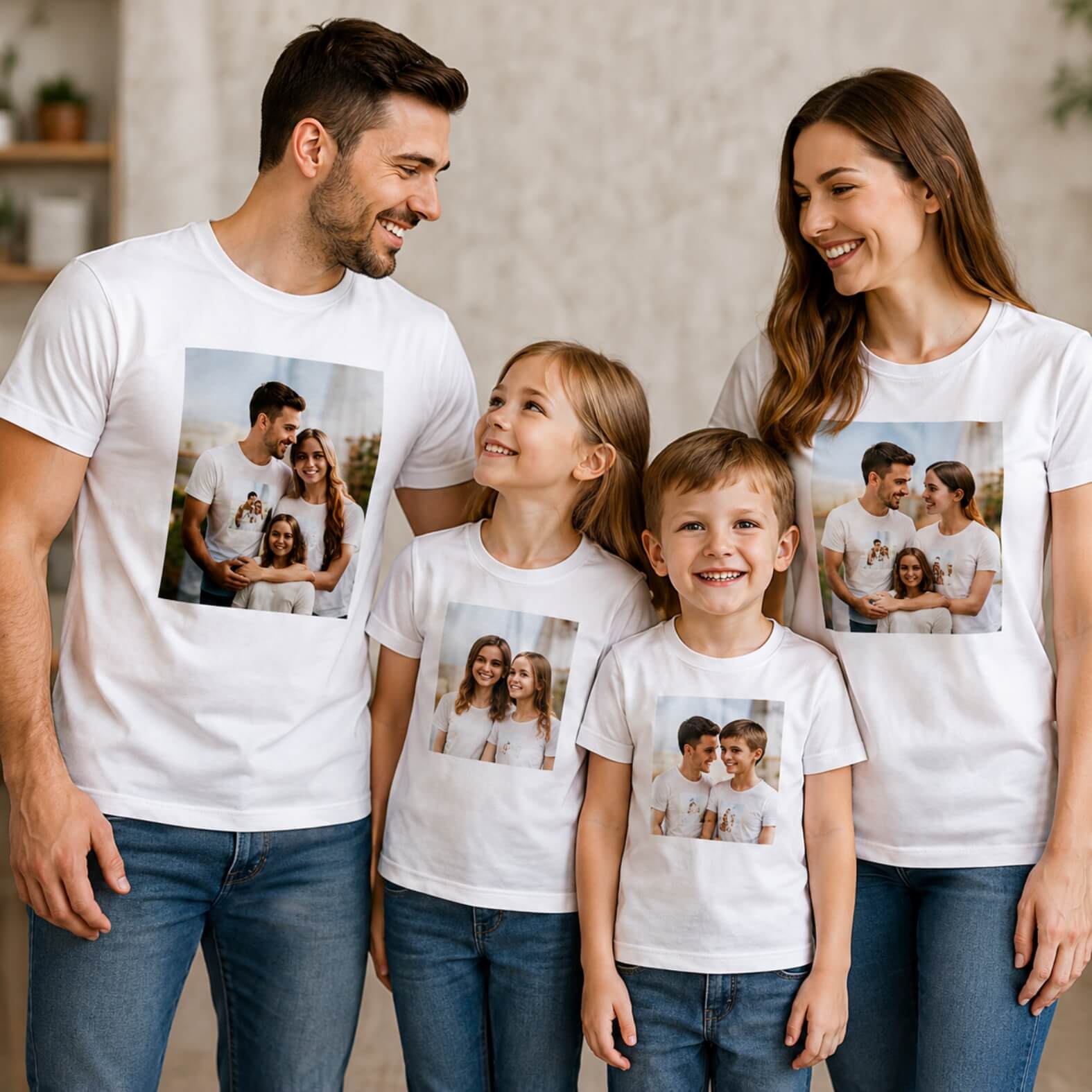 Семейные футболки Family Look с фотопечатью
