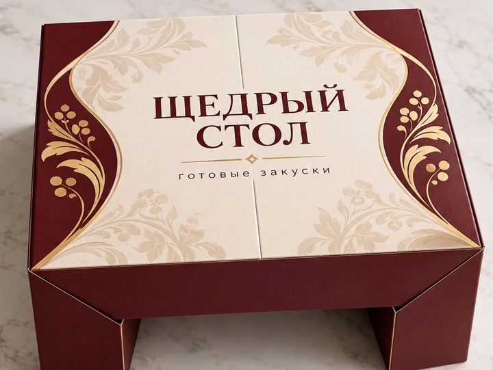 Брендированная коробка для готовых блюд