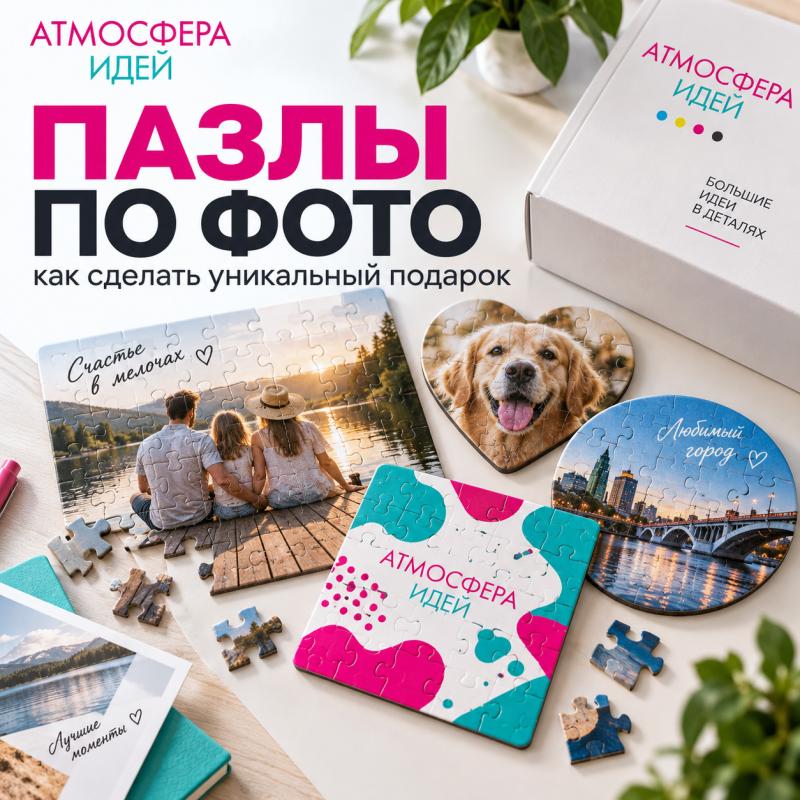 Пазлы по фото: как сделать уникальный подарок в Бийске